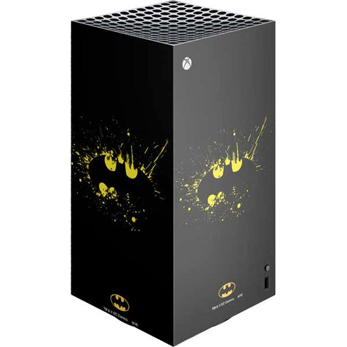 DC Comics Batman Logo Yellow Splash XBox Series X Digital Edition Console Skin